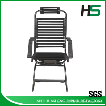 Low price black elastic bungee visitor chair